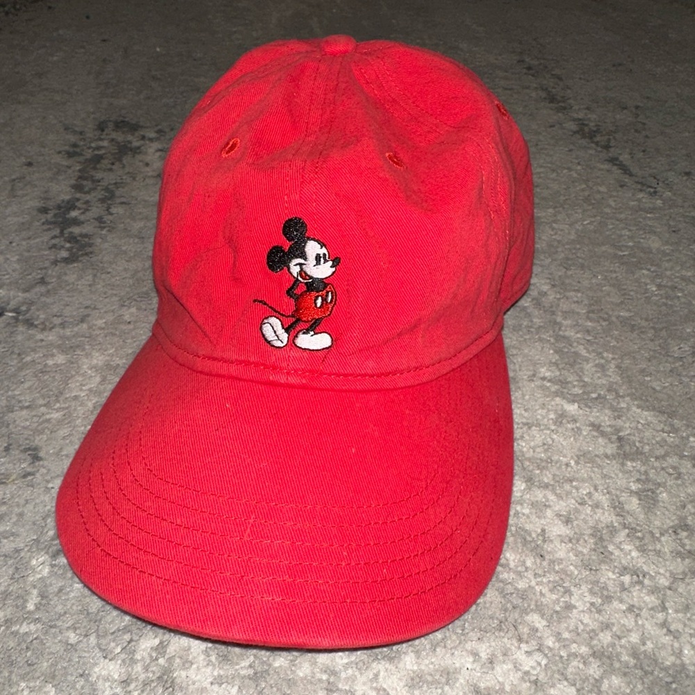 Disney Bright Red Mickey Mouse Hat